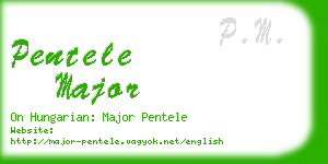 pentele major business card